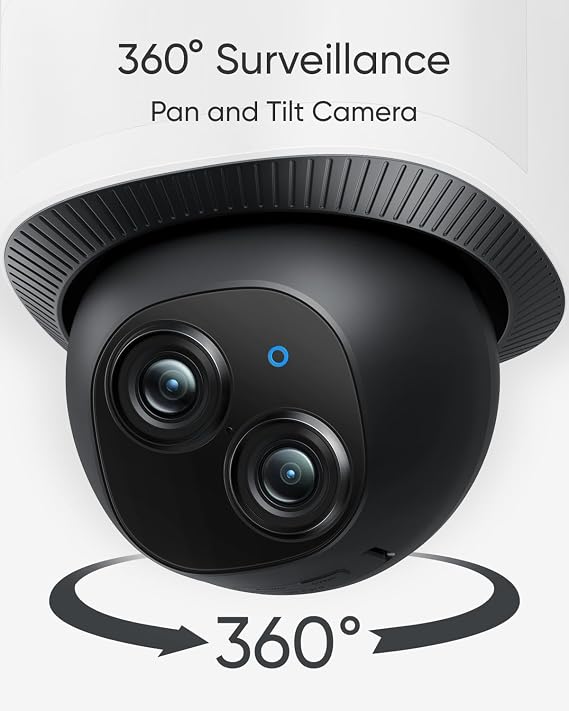 eufy Security Floodlight Camera E340 Wired, 360 Pan and Tilt Indoor Cam S350, Dual Cameras, 4K UHD Resolution Security Camera with 8 Zoom and 360 PTZ