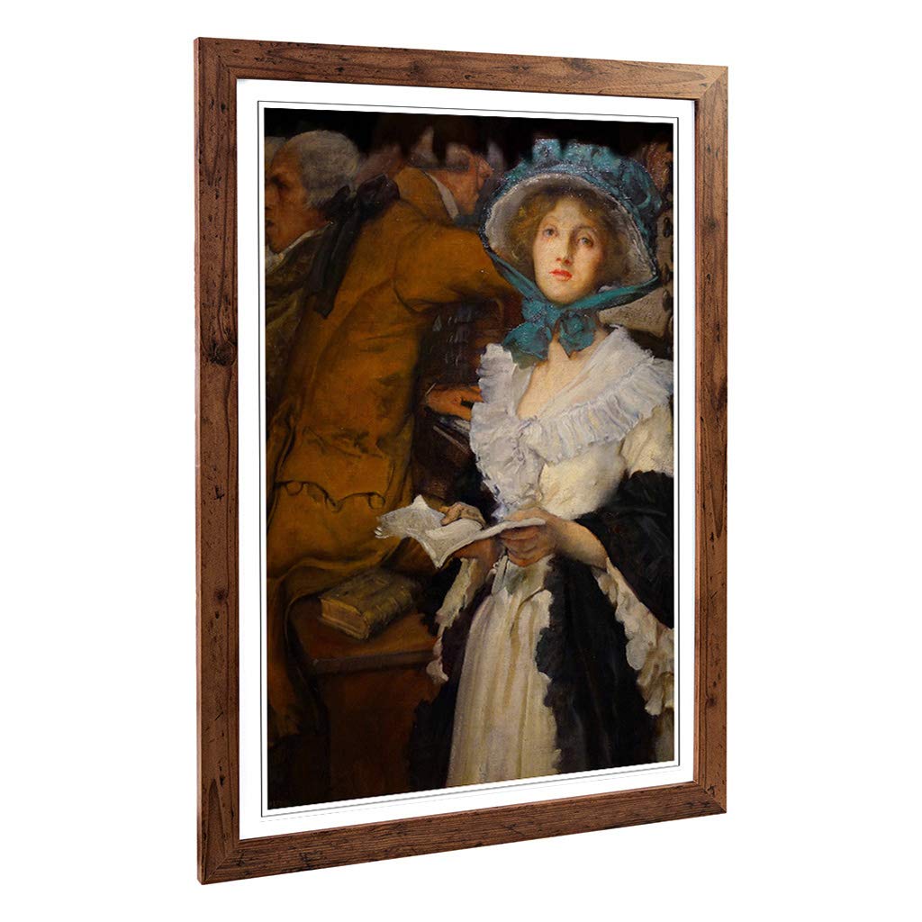 Big Box Art Framed Print of Edwin Austin Abbey in The Choir Design | Wall Art Picture | Home Decor for Kitchen, Living Room, Bedroom, Hallway, Walnut, A2 / 24.5x18 Inch / 62x45cm