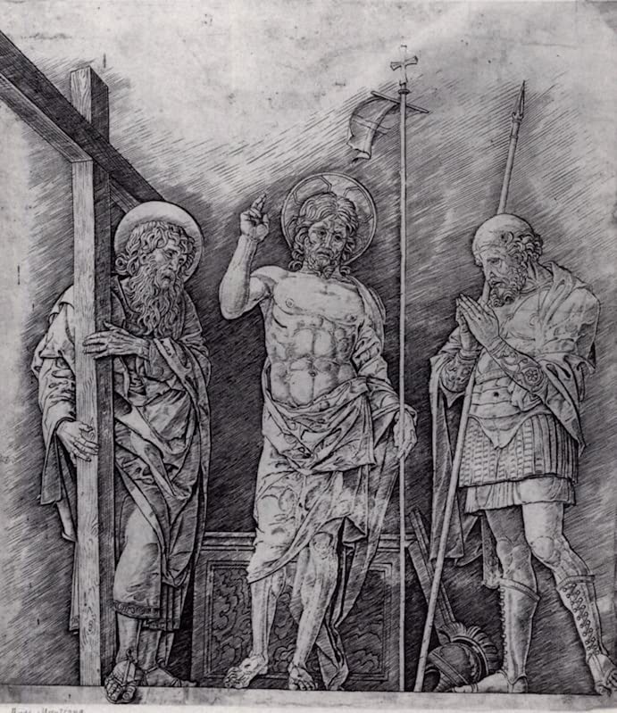 Toile Andrea Mantegna Résurrection du Christ 60x90cm pour décoration murale de salon