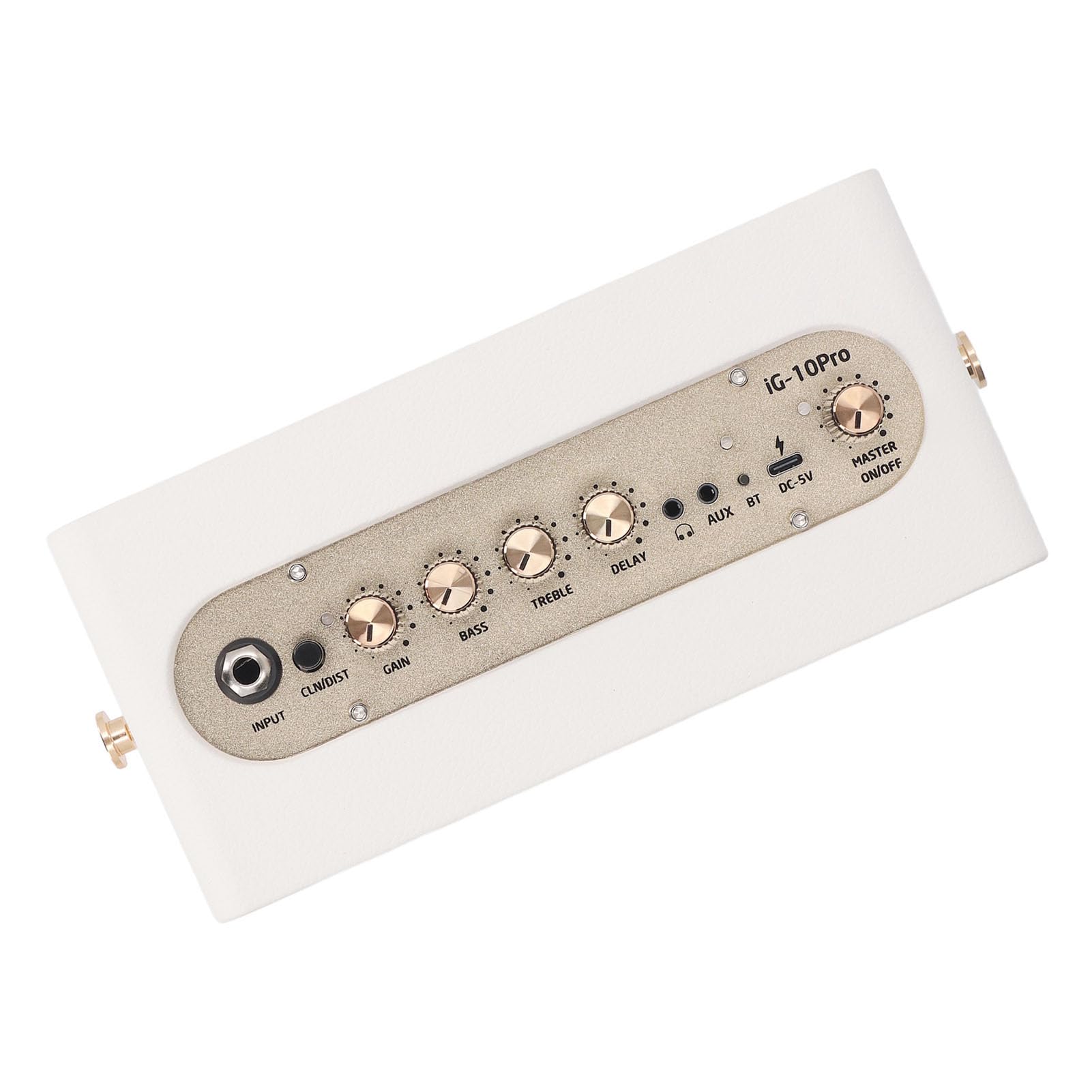 Kadimendium Piccolo Amplificatore per Chitarra Elettrica Portatile a Doppio Canale da 10 W per Chitarristi in Legno di Faggio