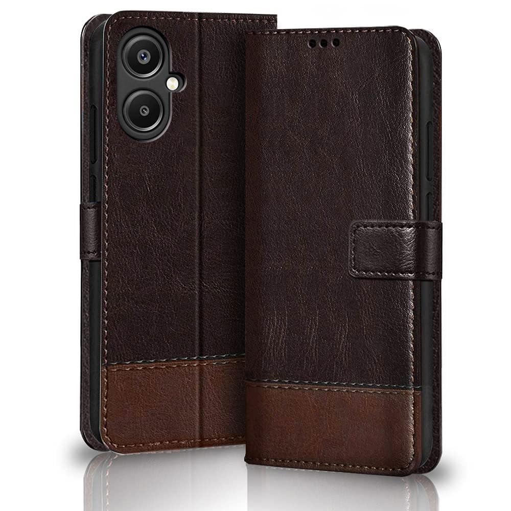 TheGiftKart Flip Back Cover Case for Samsung Galaxy M17e 5G / A07 / F70e / A07 5G | Dual-Color Leather Finish | Inbuilt Stand & Pockets | Wallet Style Flip Cover Case (Faux Leather, Brown & Coffee) — Amazon image 15