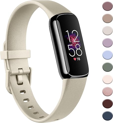 AK Correa deportiva compatible con bandas Fitbit Luxe para mujeres y hombres, correas deportivas de repuesto de silicona suave para Fitbit Luxe