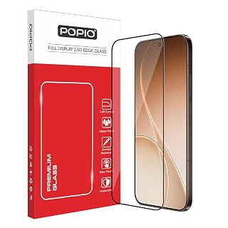 POPIO Military-Grade Gorilla Tempered Glass for Oppo Reno 15 Pro/Reno 16 | 9H Hardness, Edge-to-Edge, Bubble-Free