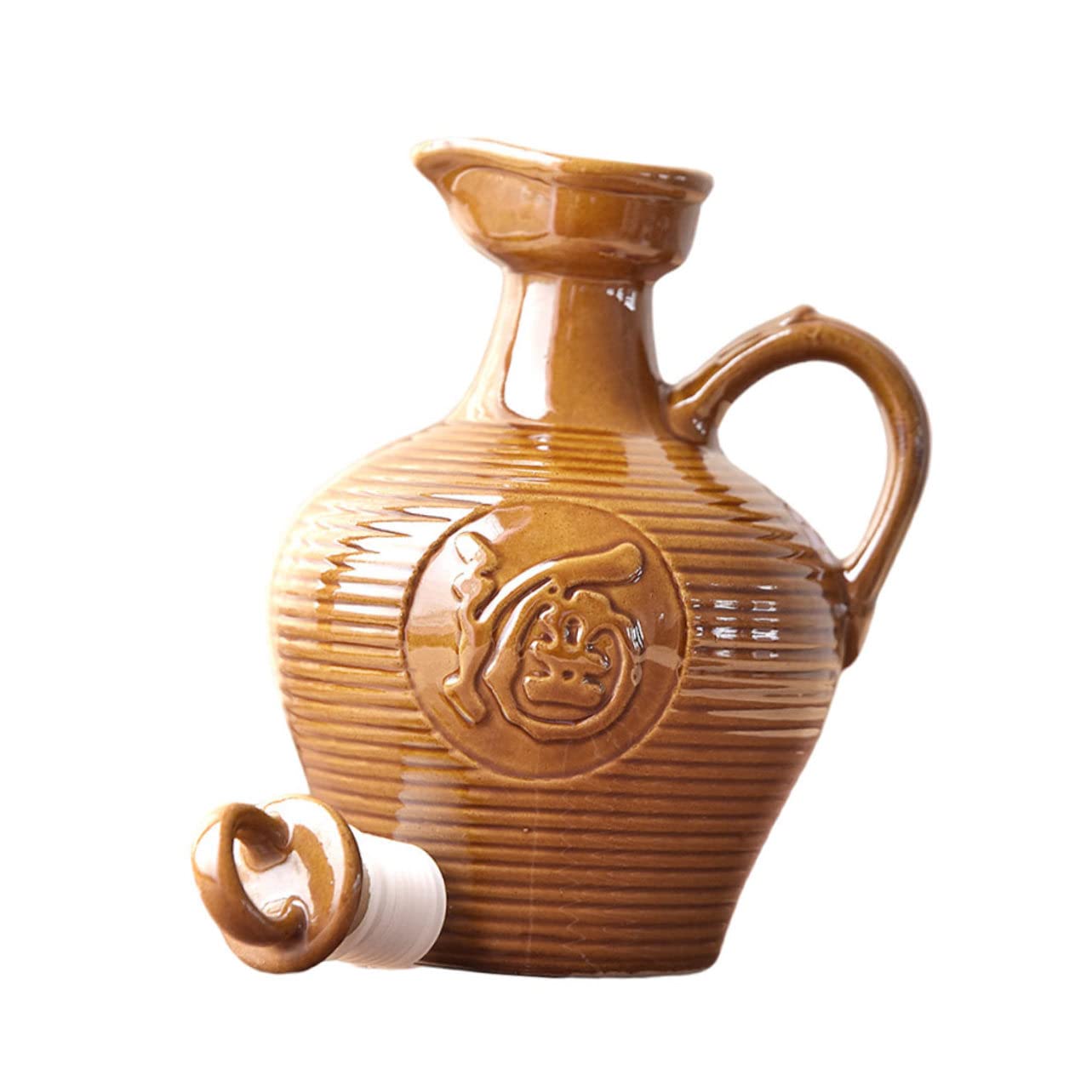 Cruche à vin céramique au design rétro haut de gamme pour salon