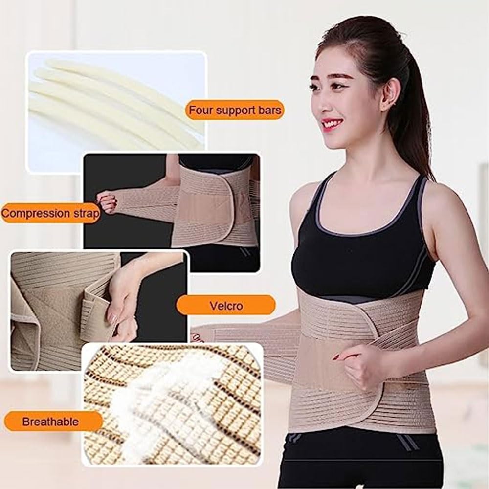 Cintura di Supporto per la Schiena, Traspirante, Supporto Lombare Regolabile con 4 Stecche per Uomini e Donne, Sollievo dal Dolore, Sciatica, scoliosi, ernia del Disco