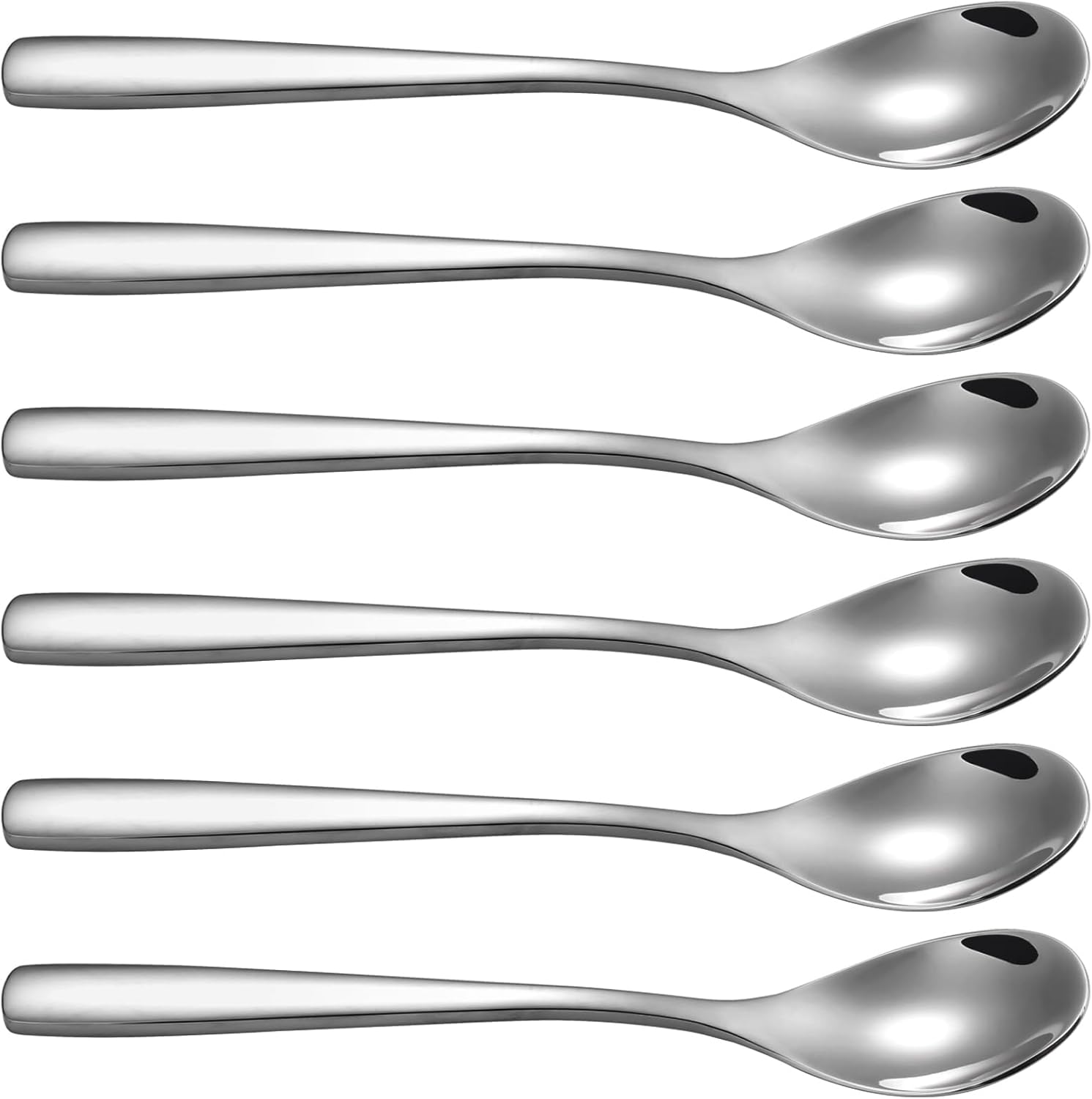 Tea Spoons Set of 6 Stainless Steel Teaspoons Long Handle
