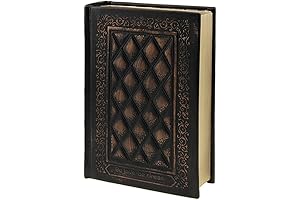 Clobeau Retro Vintage Embossed Leather Gold Hard Cover Notebook