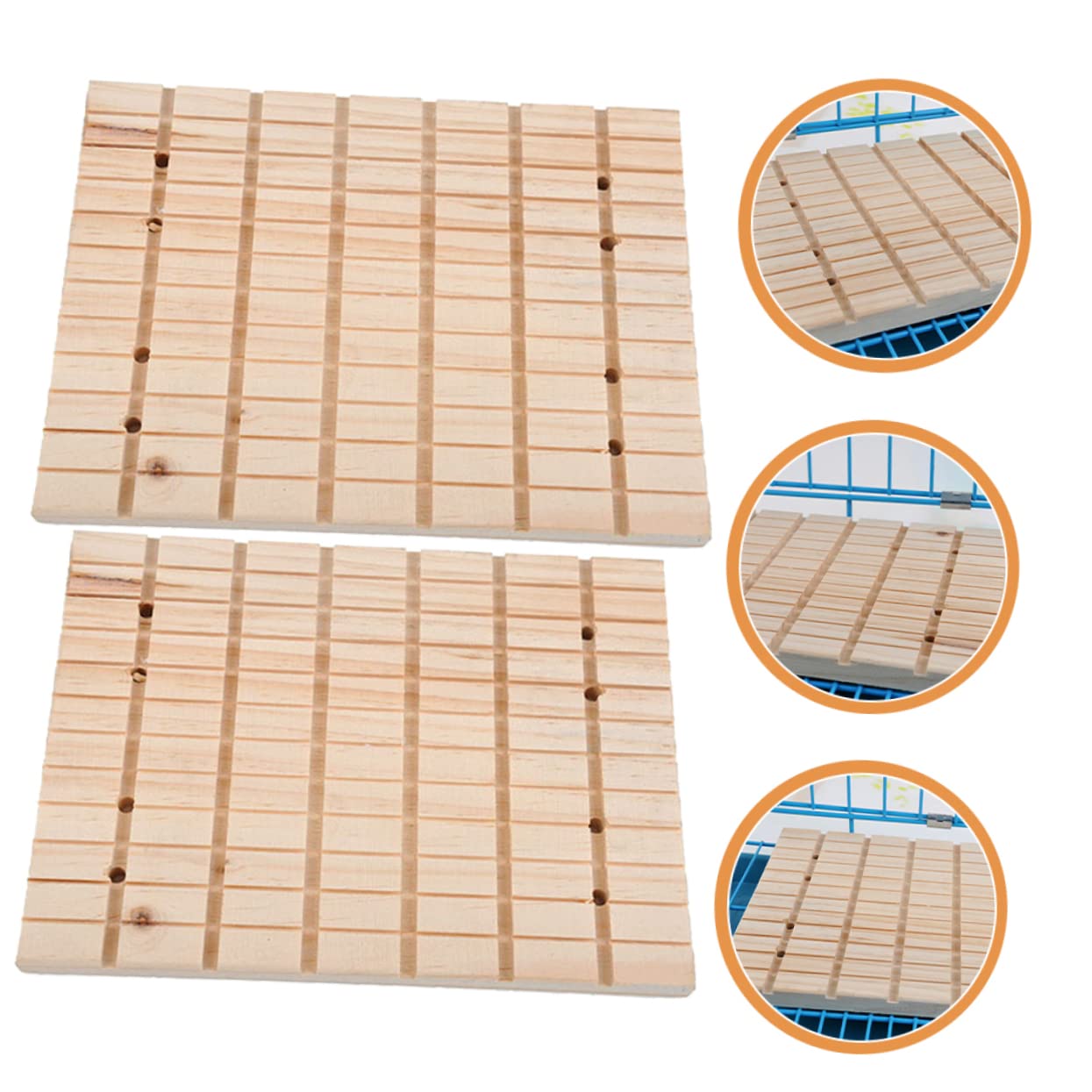 Toyvian 2pezzi Tiragraffi in Legno per Piccoli Animali Domestici Piastra per Levigatura di Conigli Accessorio per Animali Domestici Durevole e Pratico per Gabbie e Recinti
