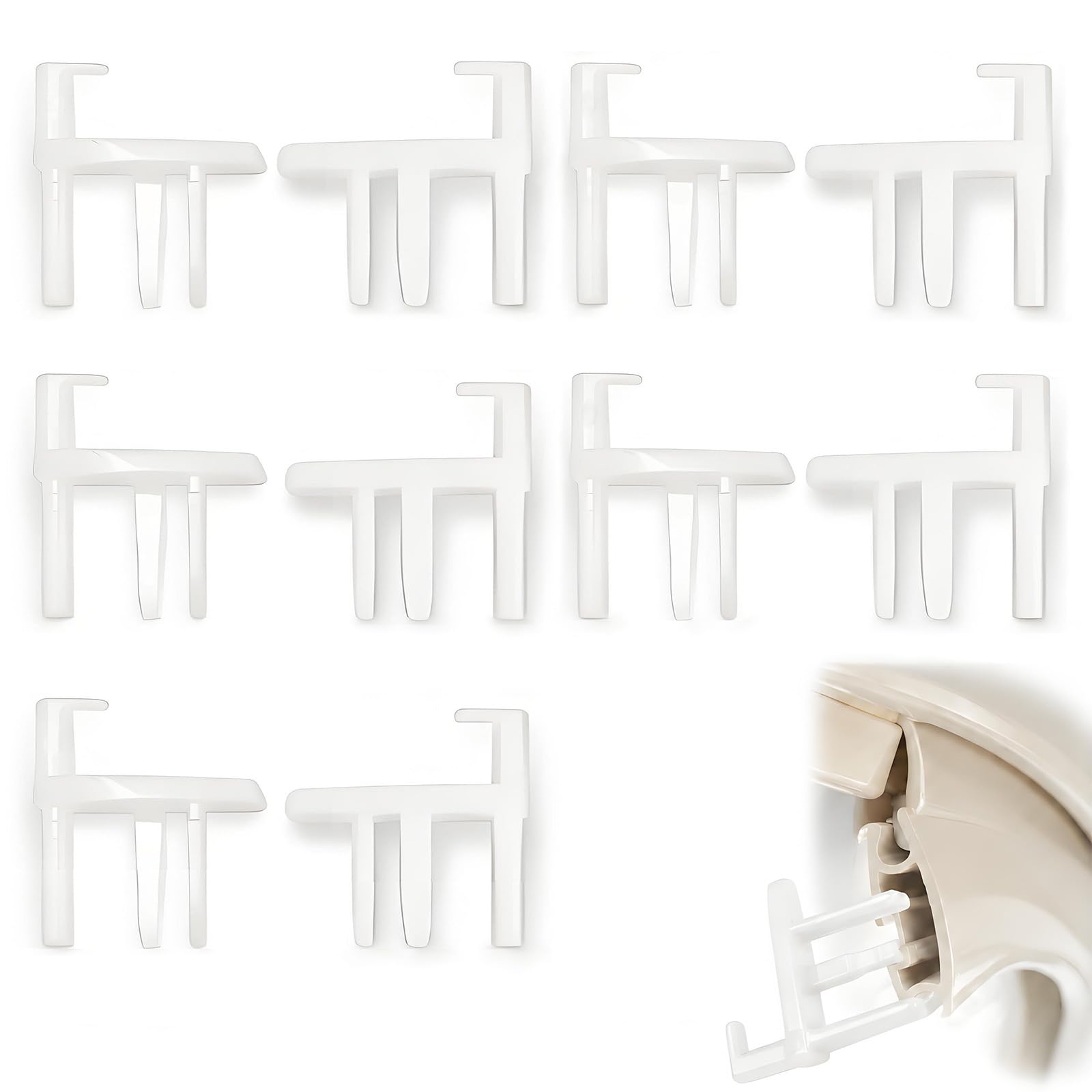 5 Paar Endstücke für Dometic Rollo Rastrollo Stopper Wohnwagen Rollo Ersatzteile Wohnmobilfenster Endstücke Endkappe für Wohnmobile kompatibel mit Dometic Seitz Rollo 2000 SP042019Z Caravan Boot Auto & Motorrad