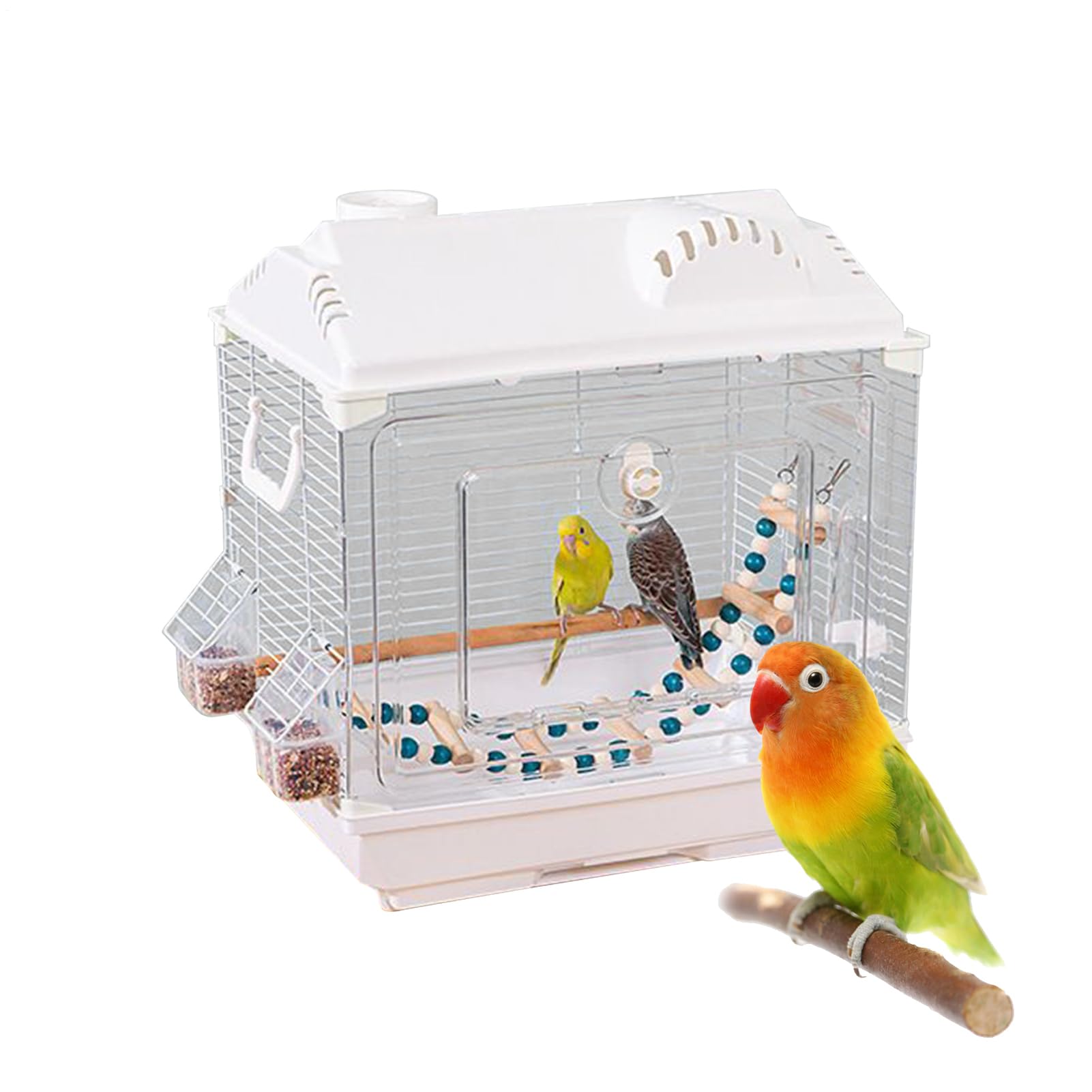 Transportín de Viaje para Aves Transportín Portátil Transpirable y Antifuga | Transportín Para Aves Ninfas Y Animales Pequeños para Cacatúas, Agapornis, Conuros, Interior y Exterior, Hogar y