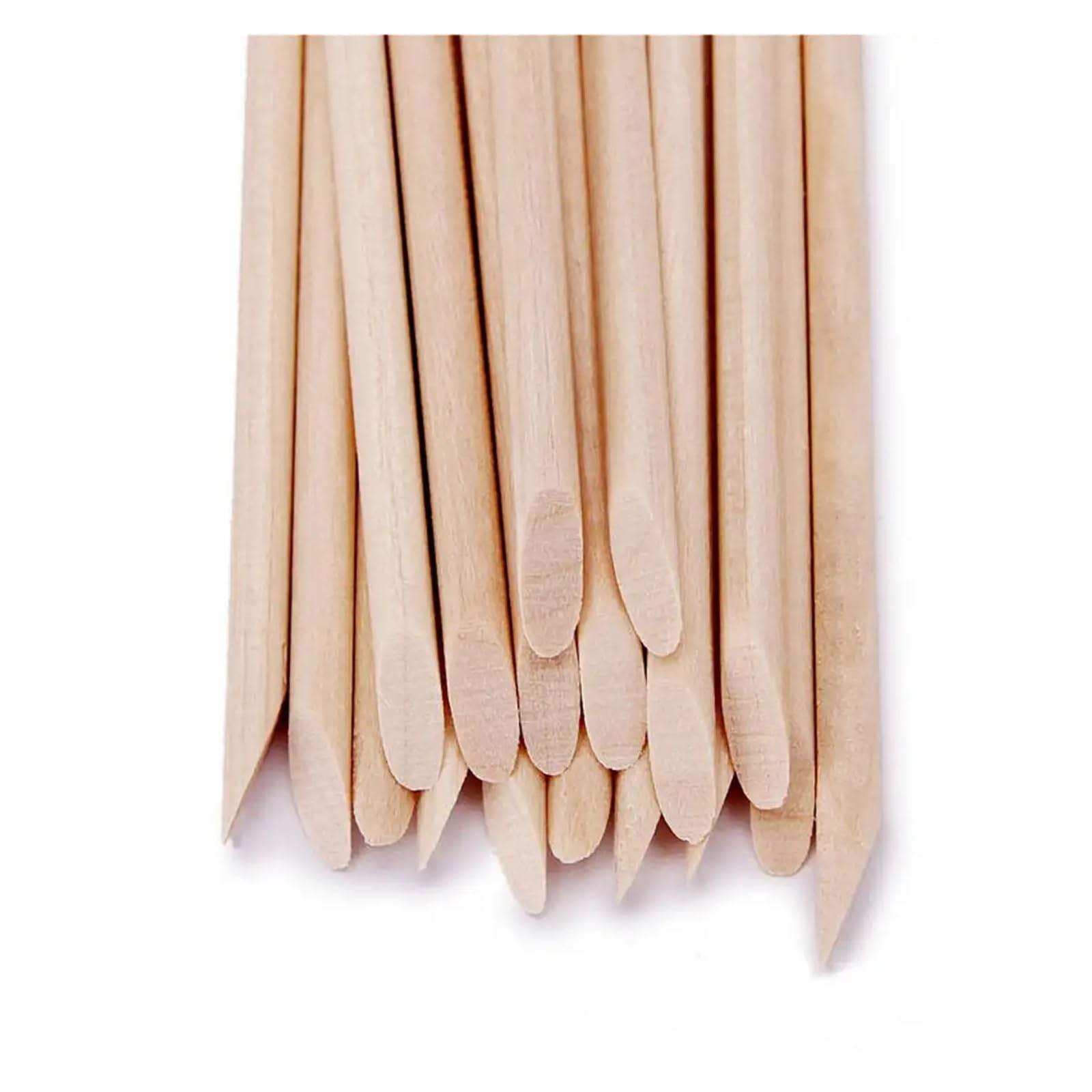 Palitos de Madera Naranja for uñas, 100/500 Unidades, Doble Cabezal, for Quitar cutículas, manicura y pedicura, 11,5 cm, for Recoger Diamantes de imitación.(500pcs Wood)