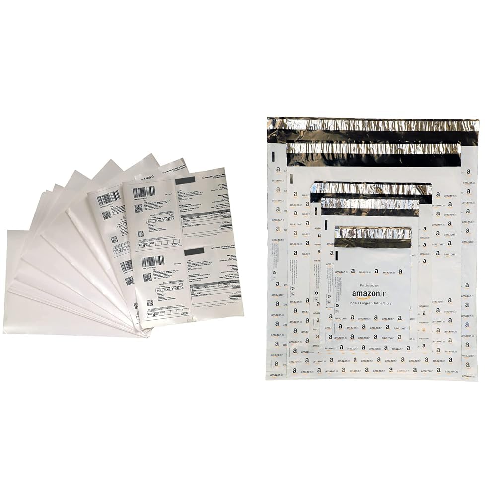 Securement Easyship Sticky Labels (A4 Size Sheet with 4 Pre-Cut Labels Per Sheet) - to Print Easyshi