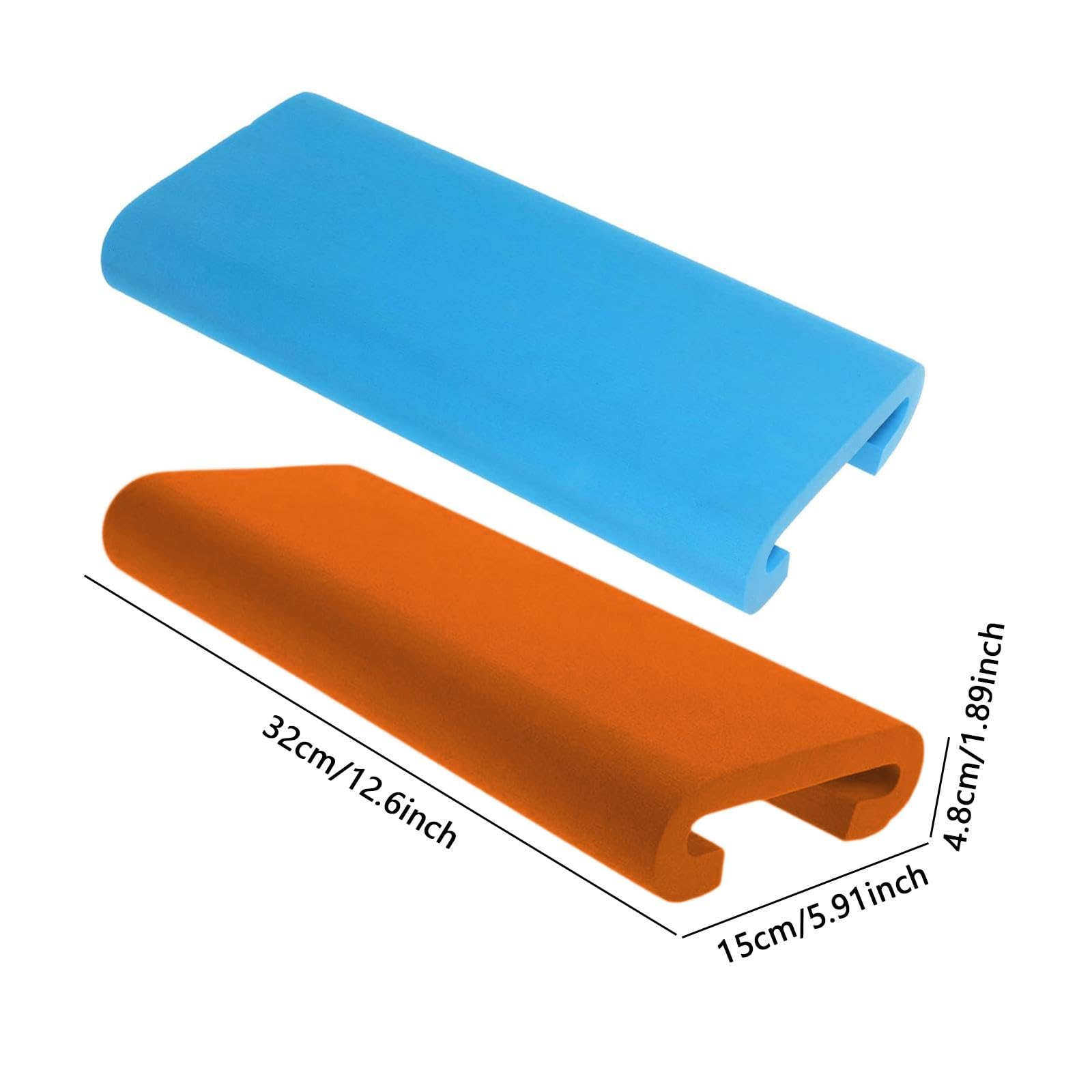 2 Stück Drachenboot Sitzkissen, Multifunktionale, Stoßdämpfende Eva Sitze, Gepolstert für Wettkämpfe, Blau Und Orange