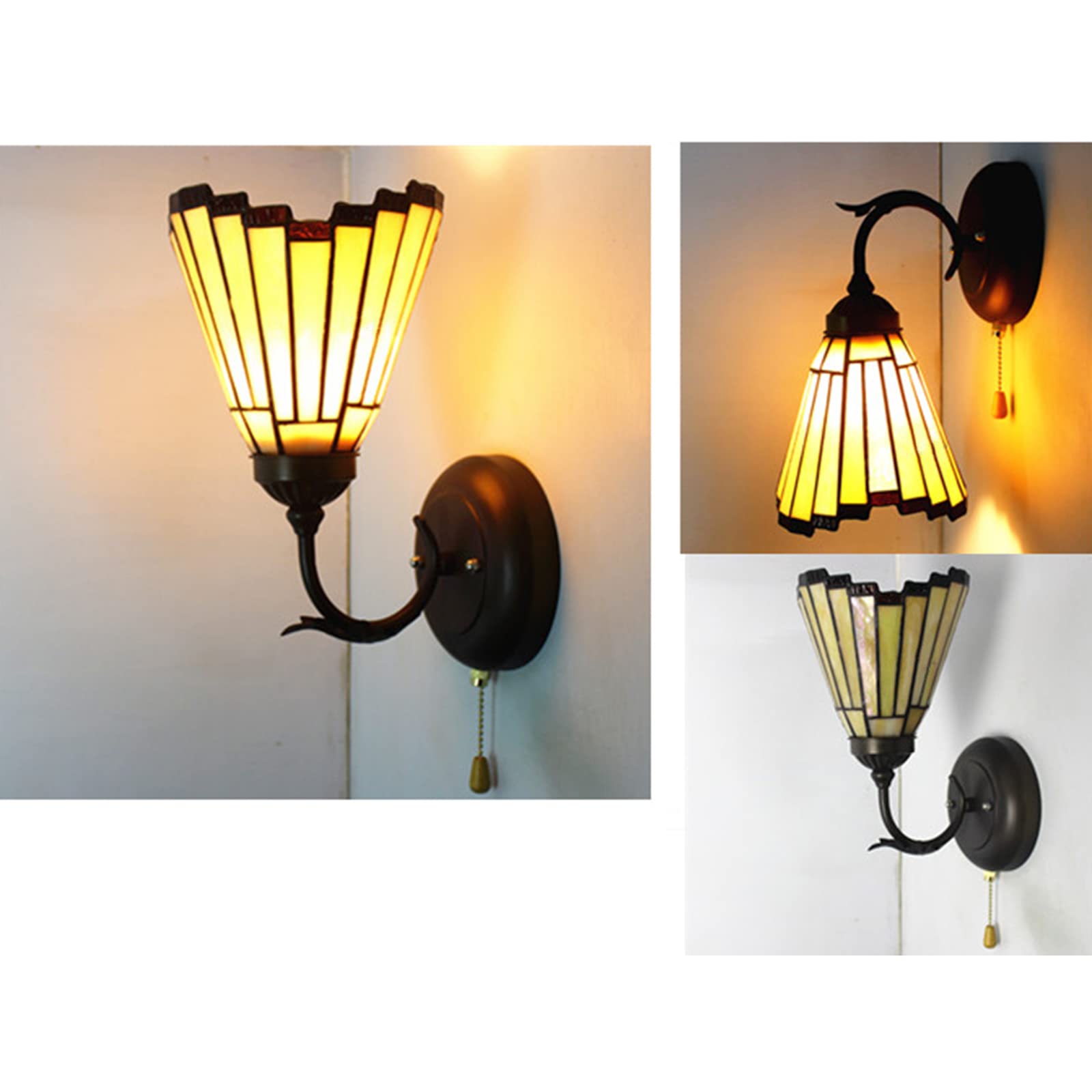 Lampa Ścienna, Styl Tiffany, Kreatywna Lampa Nocna, Witraż Do Dekoracji Domu, Sypialnia, Oświetlenie Wewnętrzne