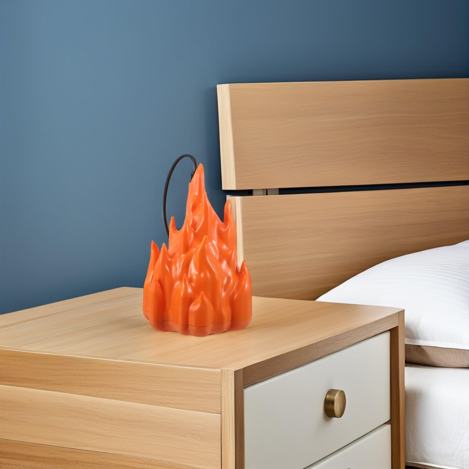 INOOMP Lámpara de Llama de Simulación LED Luces de Llama Parpadeante Efecto de Fuego Falso para Decoración de Patio Camping Apartamento