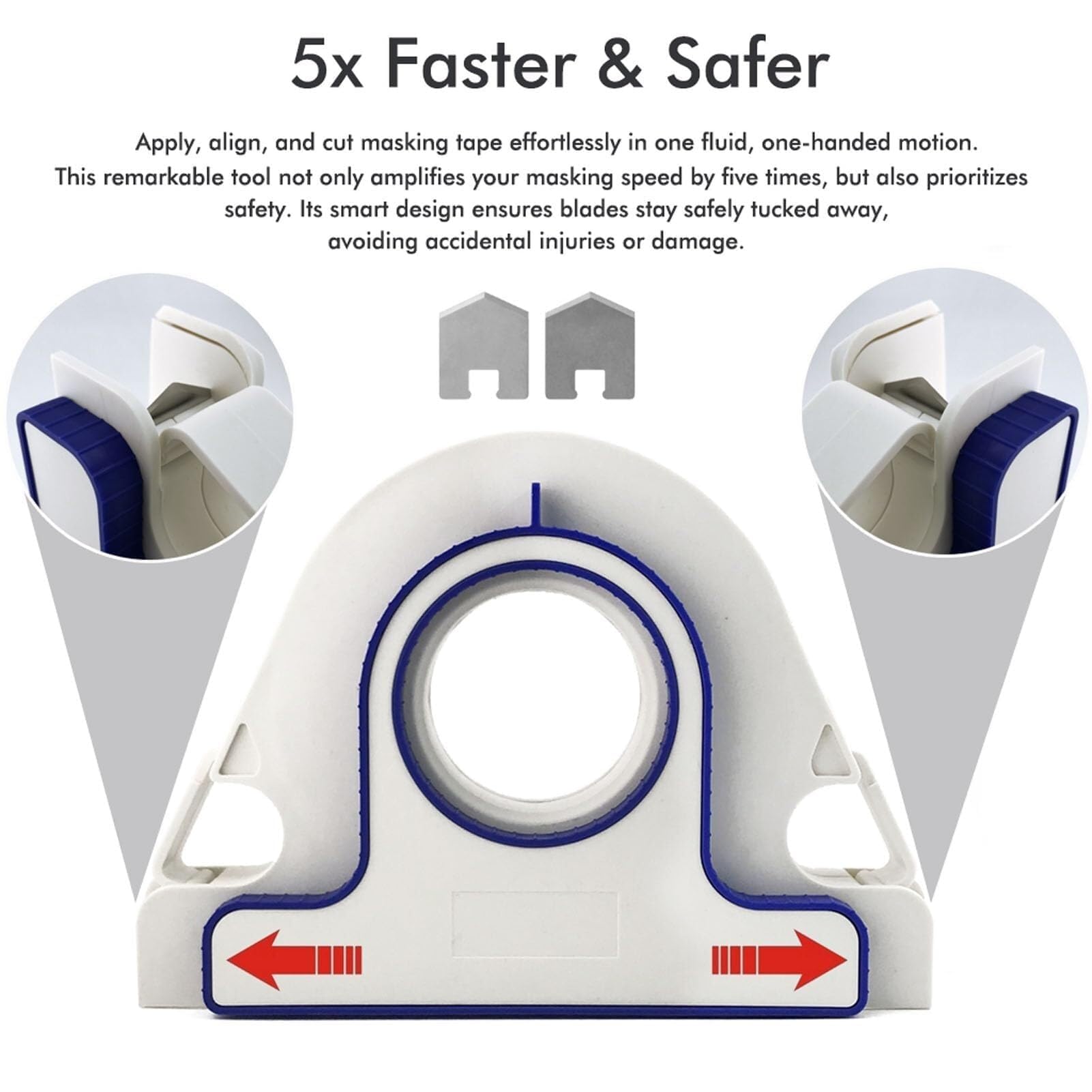 Painters Tape Applicator, Masking Master Tape Dispenser with Scraper, Masking Paint Tape Applicator Set for Painting Trim, Wall and Floor Painting — view 8