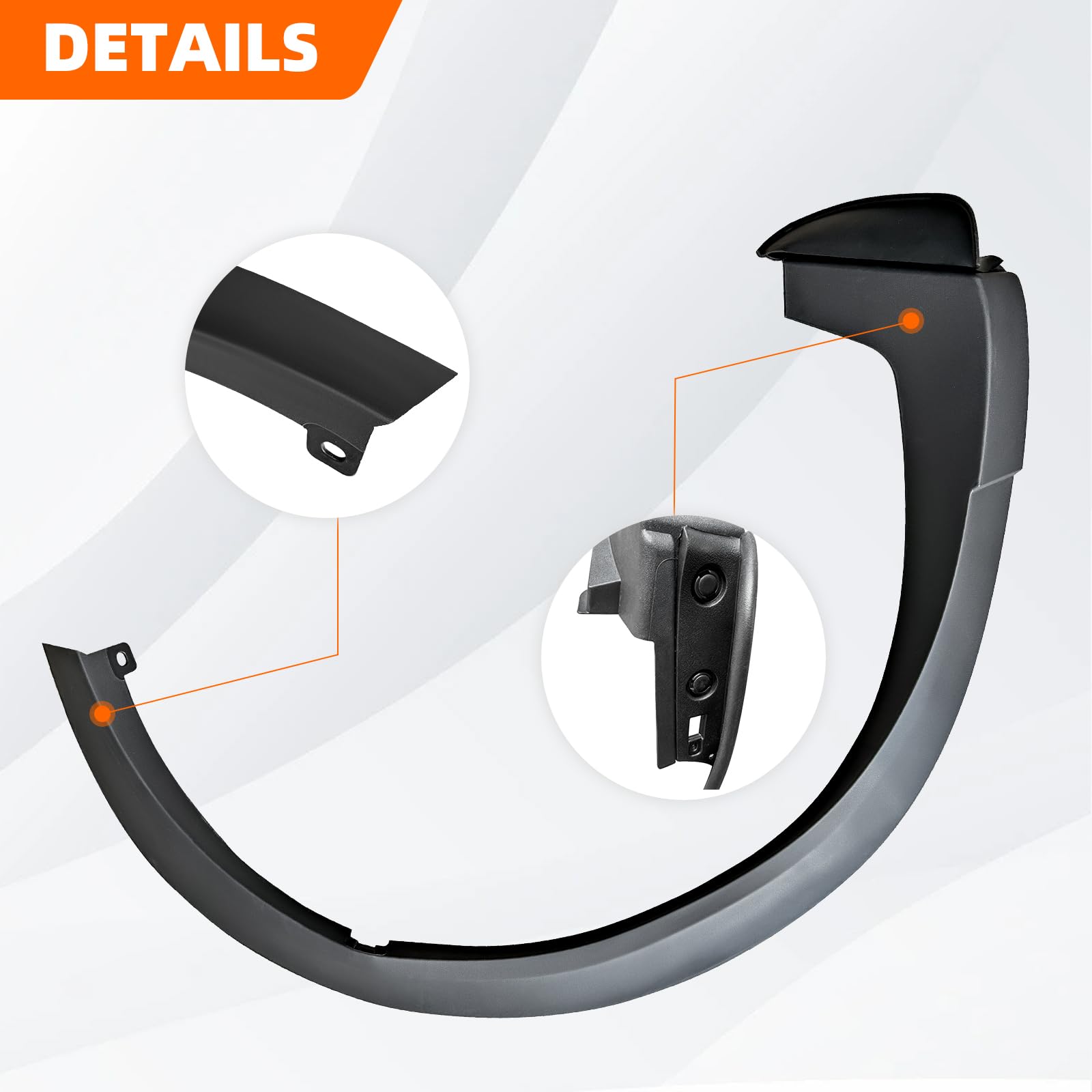 TK48-51-W60H Fender Flares Rear Left Driver Side Wheel Molding Trim Compatible with 2016-2023 Mazda CX-9 Replaces# TK4851W60H TK4851W60F TK48-51-W60F