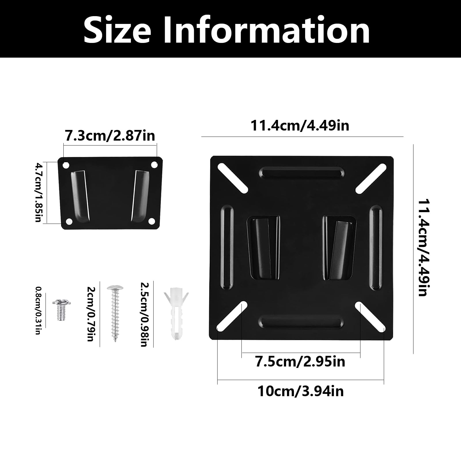 Monitor Wall Mount for 14-24“ TV Computer, Small TV Wall Bracket, Universal Low Profile Rv TV Wall Mount, Vesa 75x75mm and 100x100mm, for Rv Camper, Max Weight 22lbs — view 2