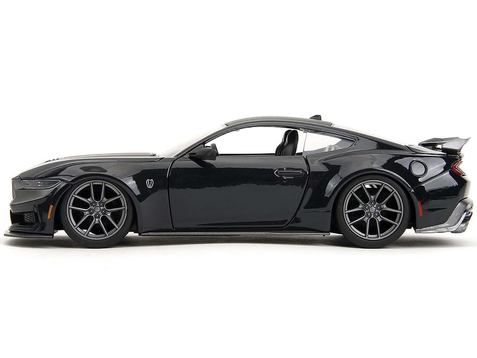 2024 Dark House Black Metallic with Matt Black Hood and Top Bigtime Muscle Series 1/24 Diecast Model Car by Jada 35278 - Image 3
