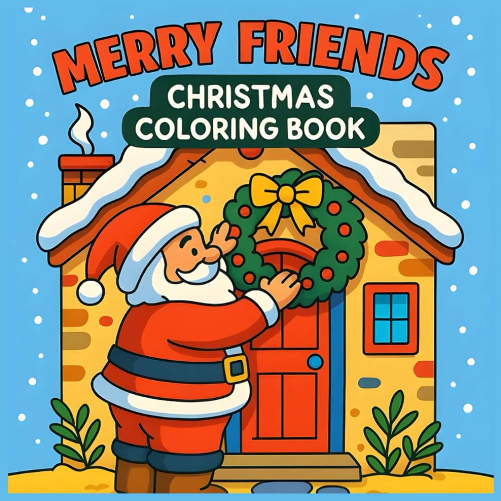 Merry Friends: A Cozy Christmas Coloring Book for Kids