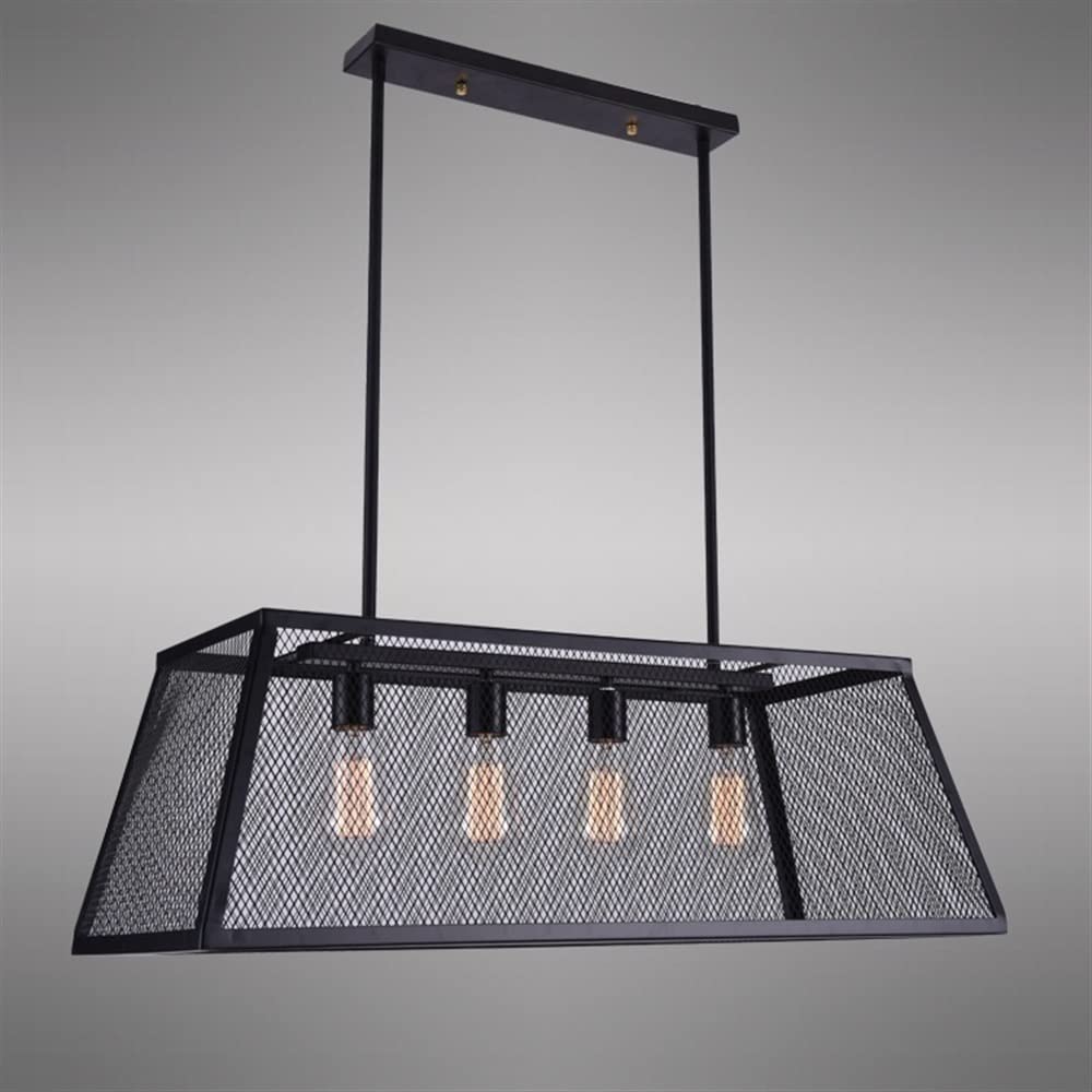 Lampa wisząca z żelaznej siatki