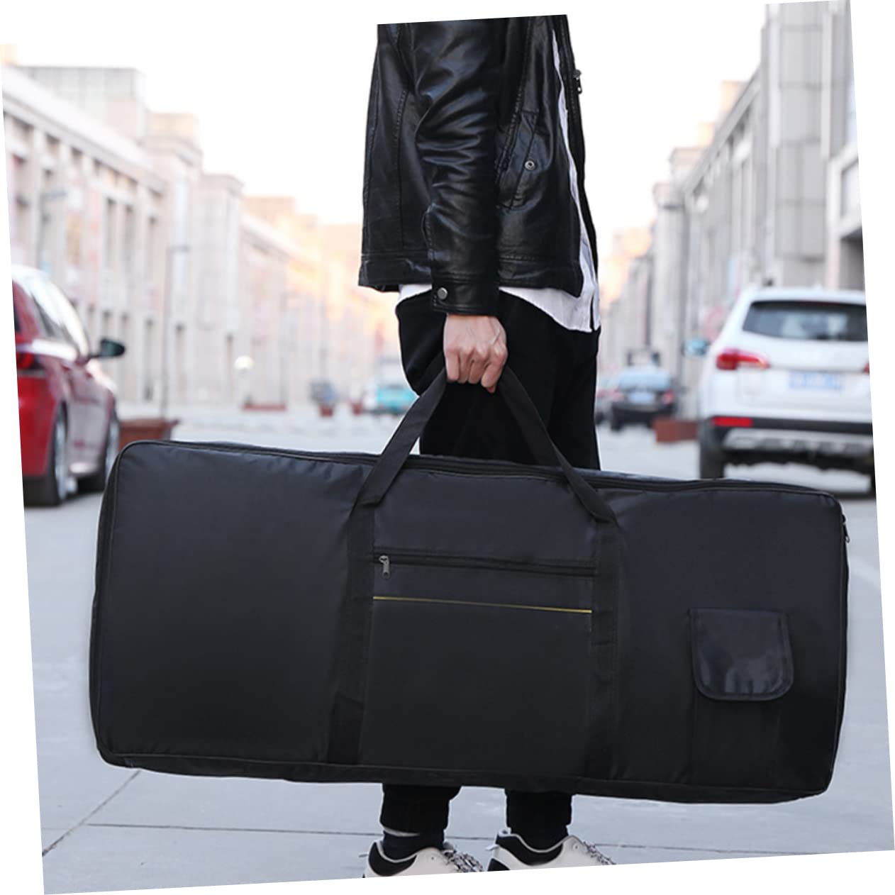 Mikinona Borsa Porta Tastiera Elettronica Utilizzabile come Zaino o Borsa a Mano 61 Tasti Oxford Design Ergonomico per Musicisti in Movimento