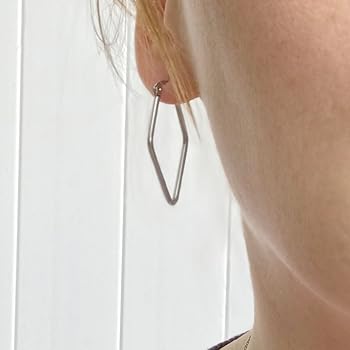 1.5 inch diamond hoop earrings Clearance