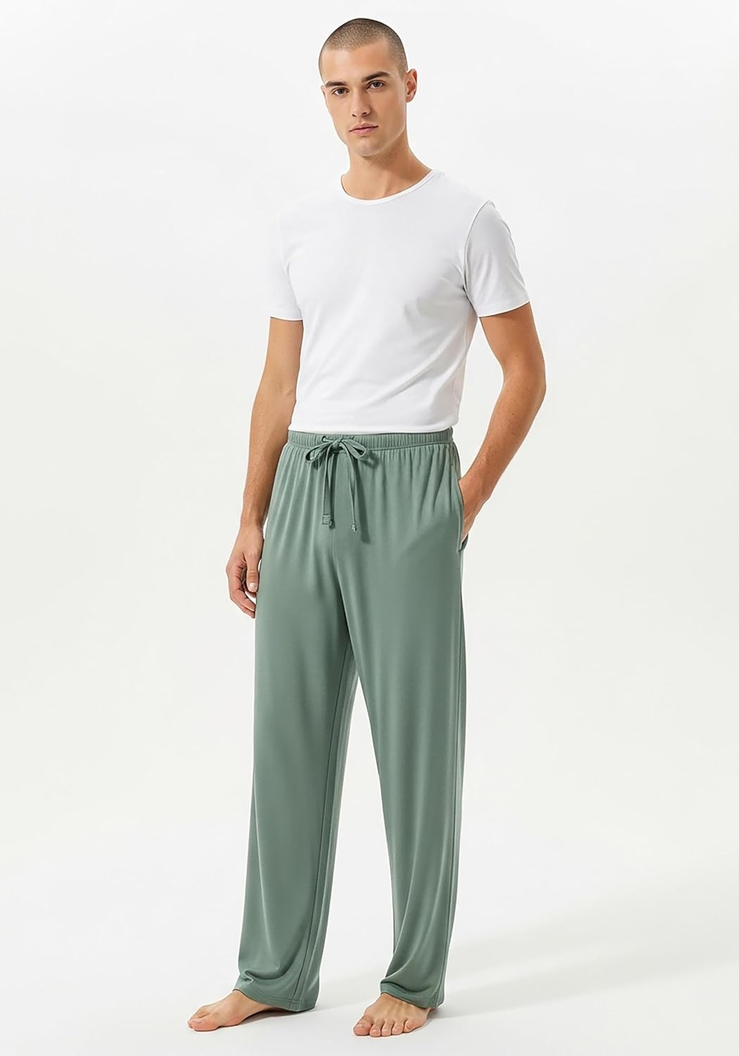 Andrew Scott Men's Executive Soft Stretch Lounge Sleep Pants | Drawstring & Pockets Bottoms | Multi Packs - Image 2