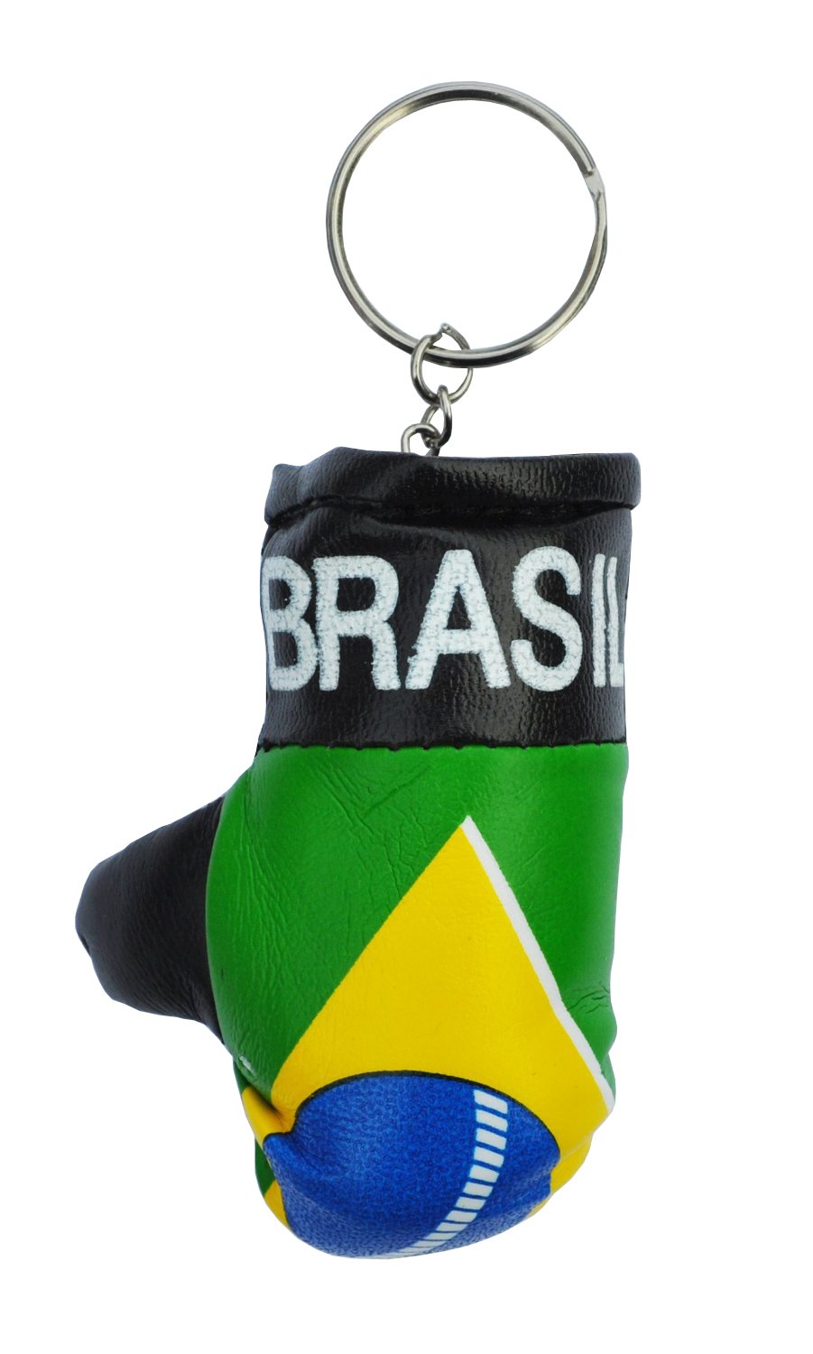 Komonee Brazil Boxing Gloves Purple Key Chain Novelty Key Ring Fighting Keychain Boxer Mitts Keyring