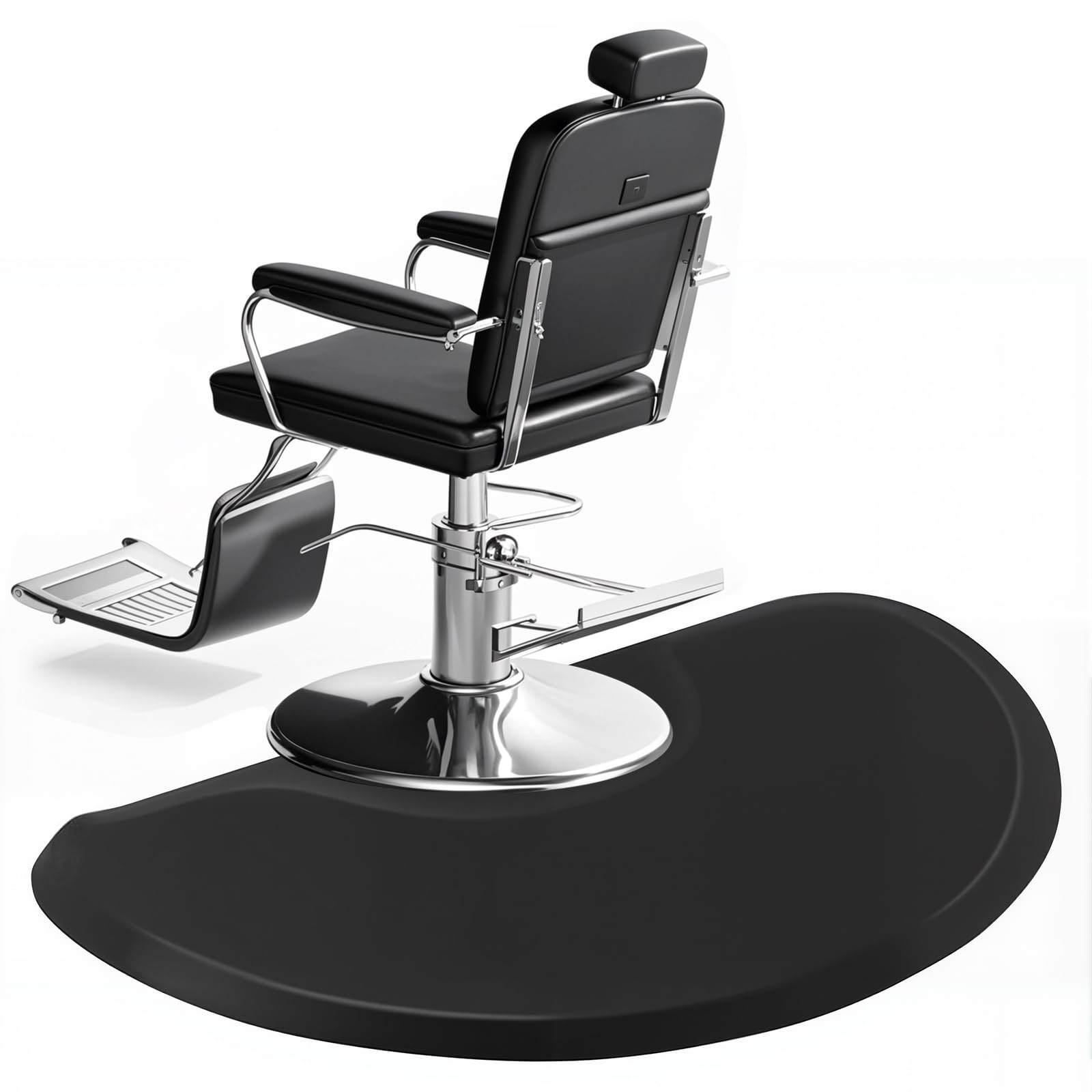 Lanstics 3ft. x 5ft. Salon Floor Mat, Anti Fatigue Barber Shop Chair Mat for Circle Chair Base Hair Stylist Beauty Floor Mats Thick Half Round Office Comfort Floor Mat for Salon & Barber-image-17