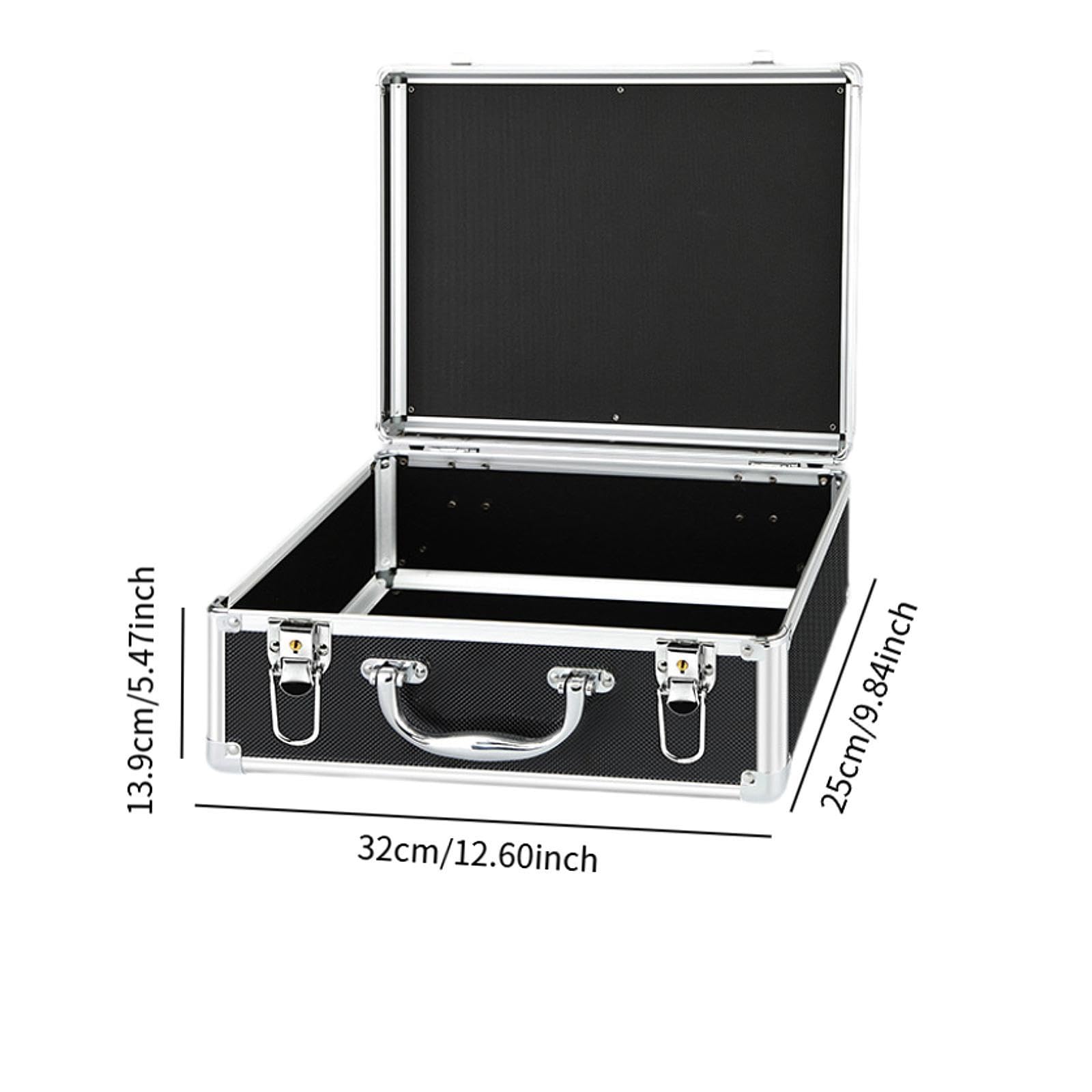 LOVIVER Valigia in lega di alluminio, valigetta portautensili portatile, grande, rigida, antiurto, multiuso, organizer per valigia per uomo all'aperto, M