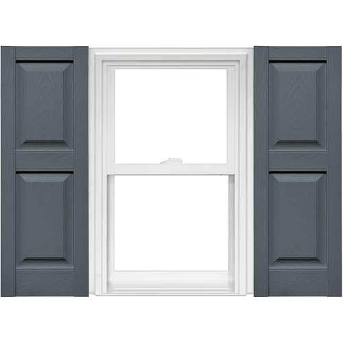 Mid America Vinyl Raised Panel Window Shutters (1 Pair)