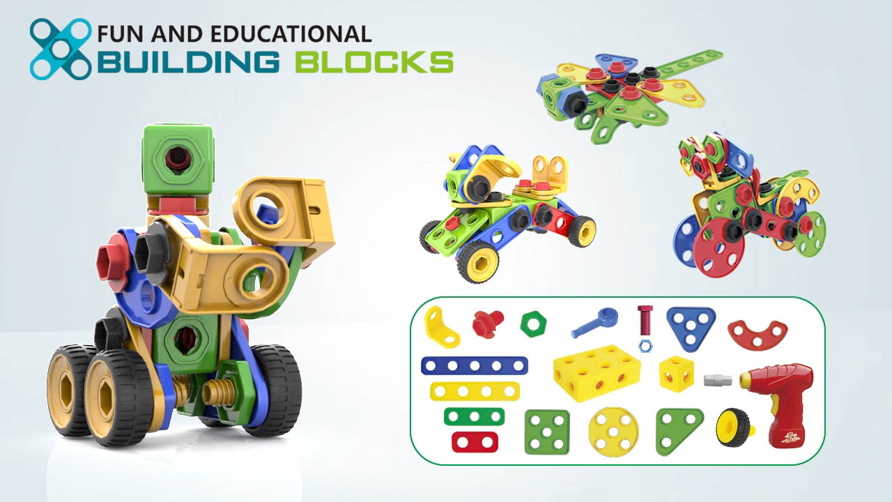 Jasonwell STEM Toys Building Blocks 168 PCS Educational Construction