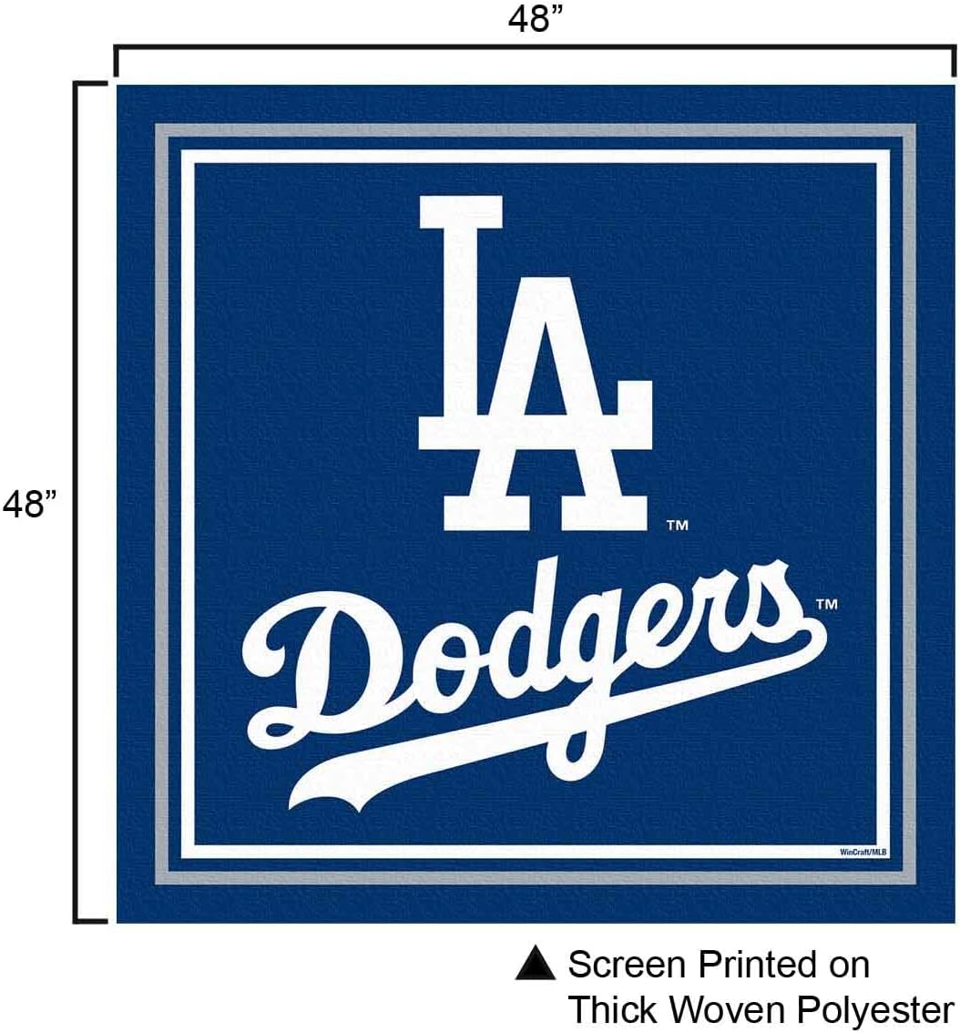 WinCraft Dodgers Logo Tablecloth and Square Table Cover Overlay