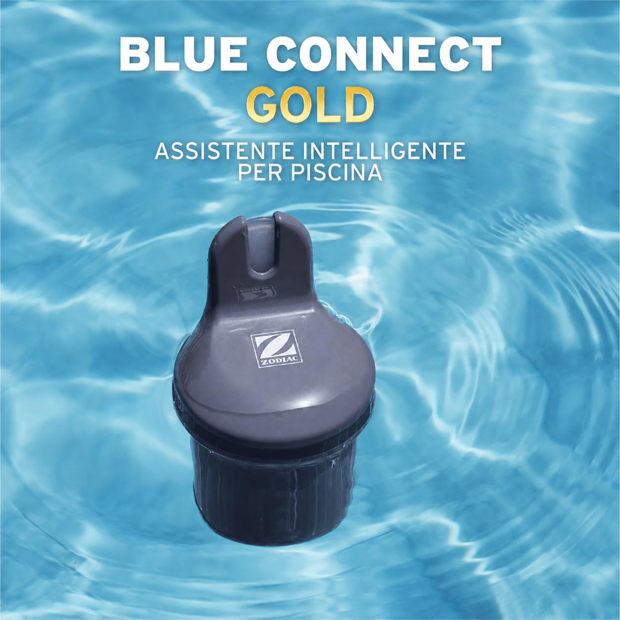 Zodiac Blue Connect Gold- Analizzatore Intelligente per Piscine e Spa, Sistema Plug & Play, Misuratore di pH, Cloro e Temperatura, Compatibile con Elettrolisi Salina, Notifiche Smartphone