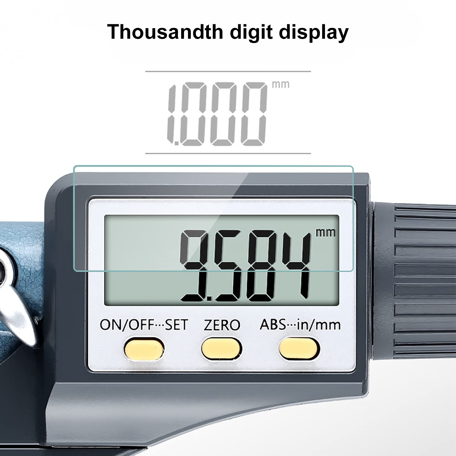 Digitales Mikrometer 0,00005 Zoll Präzisionsmesswerkzeug für die Dickenmessung Im Bereich von 25 Bis 50 Mm mit LCD-Display