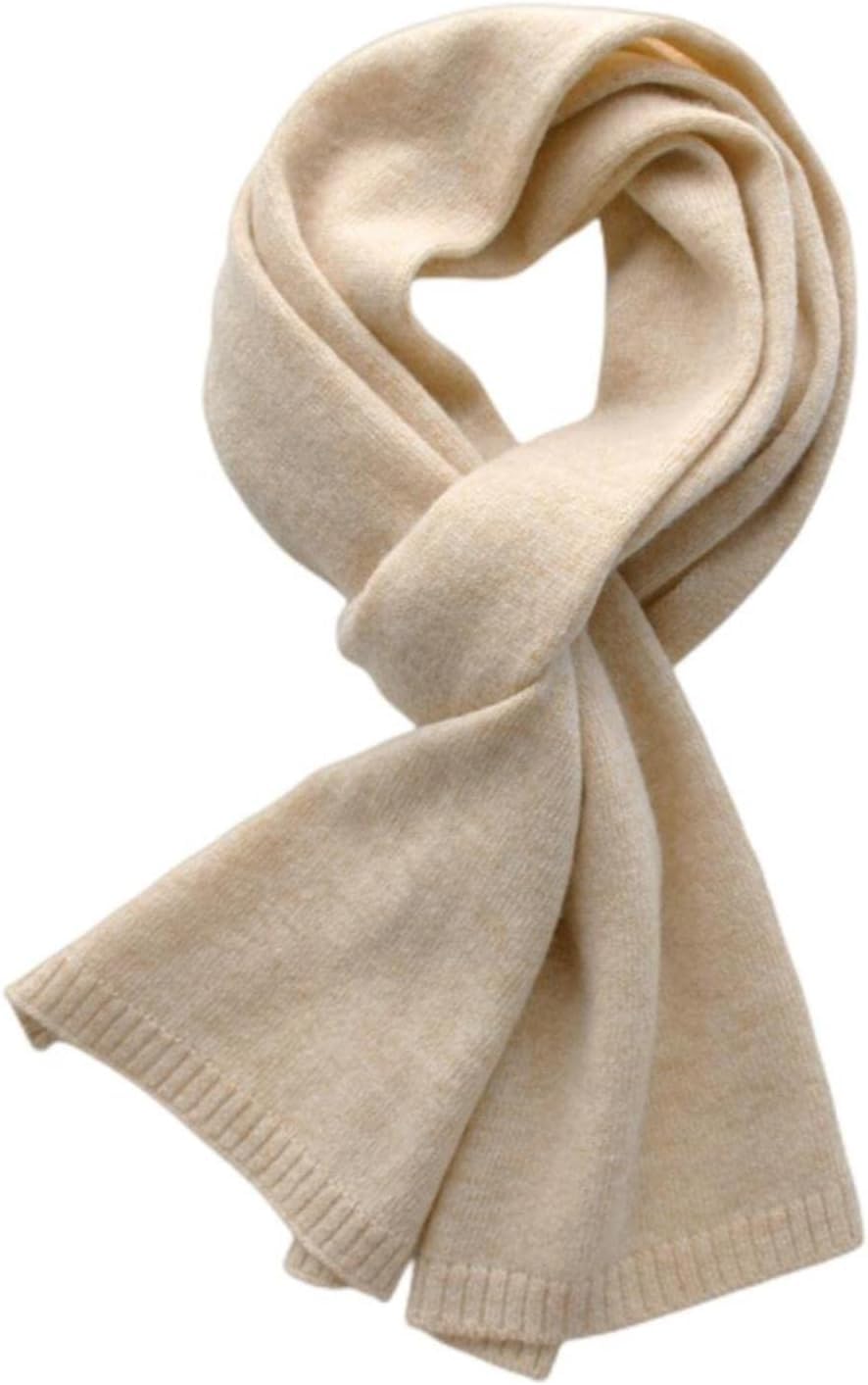 Strickschal Kaschmir Schals Beige Frauen Und Männer Winter Strickschal Erwachsene Warme Lange Wolle Damen Schals, beige, Kids115CM