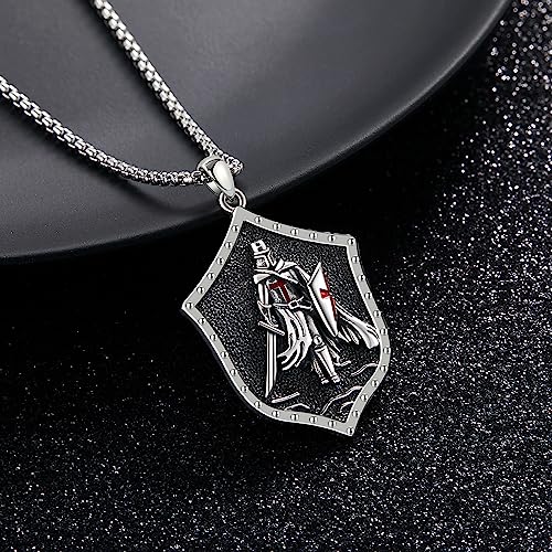 925 Sterling Silver Patron Saint Medal Amulet Pendant Necklace Protection Catholic Faith Jewelry Gifts for Men Women2
