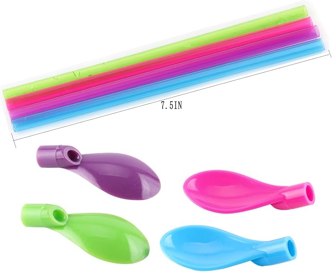 Set de 40 pitillos cucharas de plástico duro 9 pulgadas miniatura 4