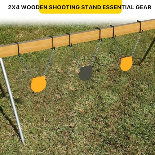 4 Pack Steel Target Hanger 2x4, AR500 Stand Holders/Bracket, Hanging Kit, Shooting Hook Clip, Spare Parts