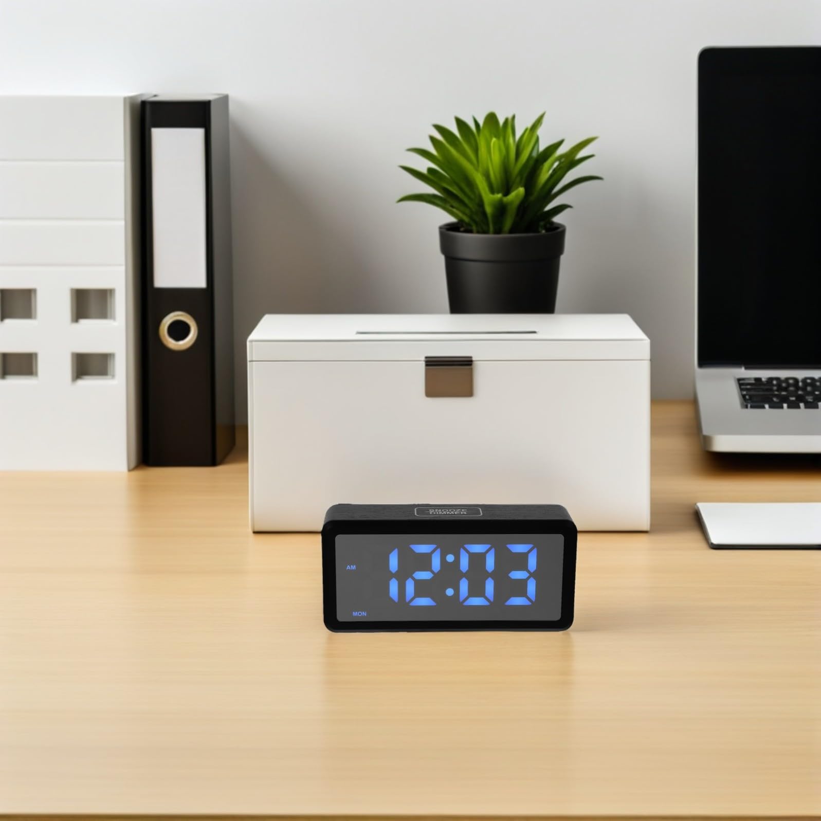 VILLCASE Orologio Digitale LED Effetto Legno con Display Grande Rgb
