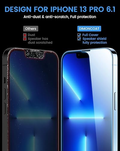 Miniatura 4 de Paquete de 42 Kit de alineación automática Protector de pantalla de privacidad compatible con iPhone 13 Pro de 61 pulgadas con protector de lente de