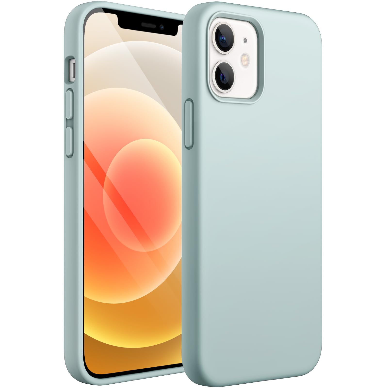 JETech Silicone Case for iPhone 12/12 Pro 6.1-Inch, Silky-Soft Touch Full-Body Protective Phone Case, Shockproof Cover with Microfiber Lining (