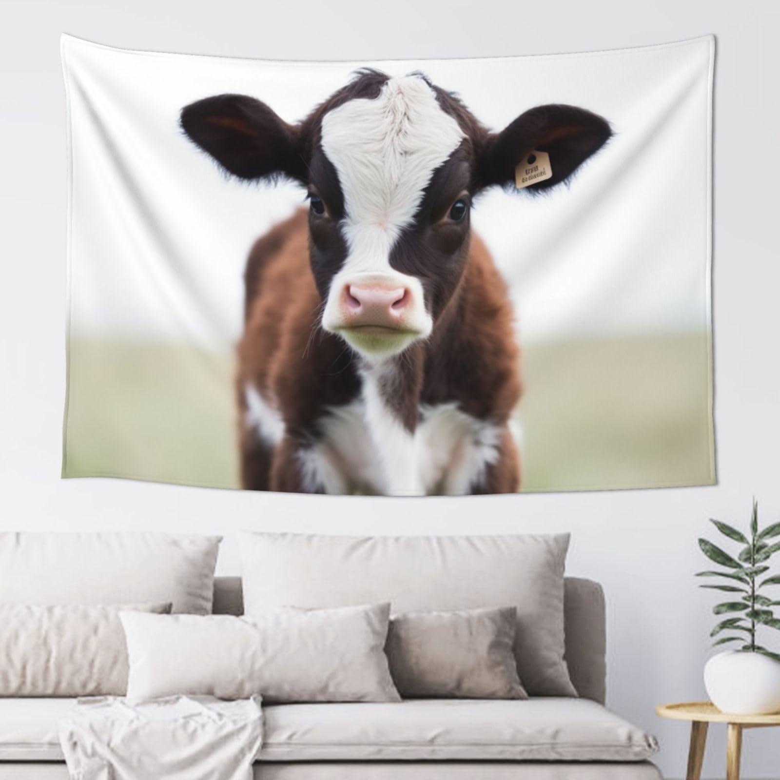 FodPand Cow Tapestry for Bedroom Aesthetic, Wall Hanging Tapestries Art Decor Backdrop Wall Tapestry for Dorm Living Room Funny Poster Party Banner Background 40" X 60"