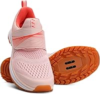 KOFUBOKE Women's SPD Indoor Cycling Shoes with Cleats - Breathable Comfortable Bike Shoes for Spin Class & Road Riding