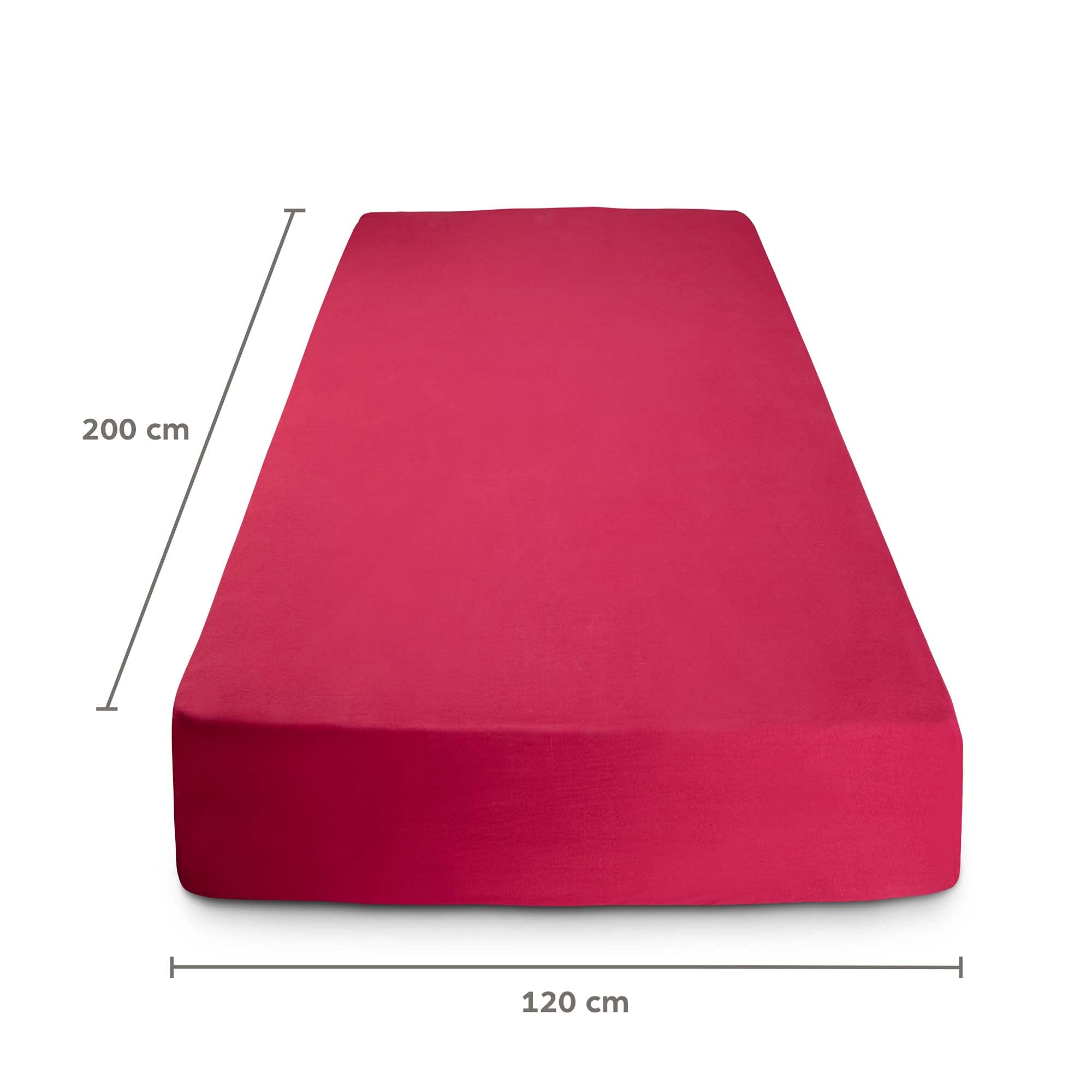 Lenzuola con Angoli 120x200 cm Bordeaux in Microfibra per Letto a Una Piazza e Mezza con Materasso fino a 30cm Tessuto Anti-Acaro e Ipoallergenico di Alta Qualità Lavabile in Lavatrice