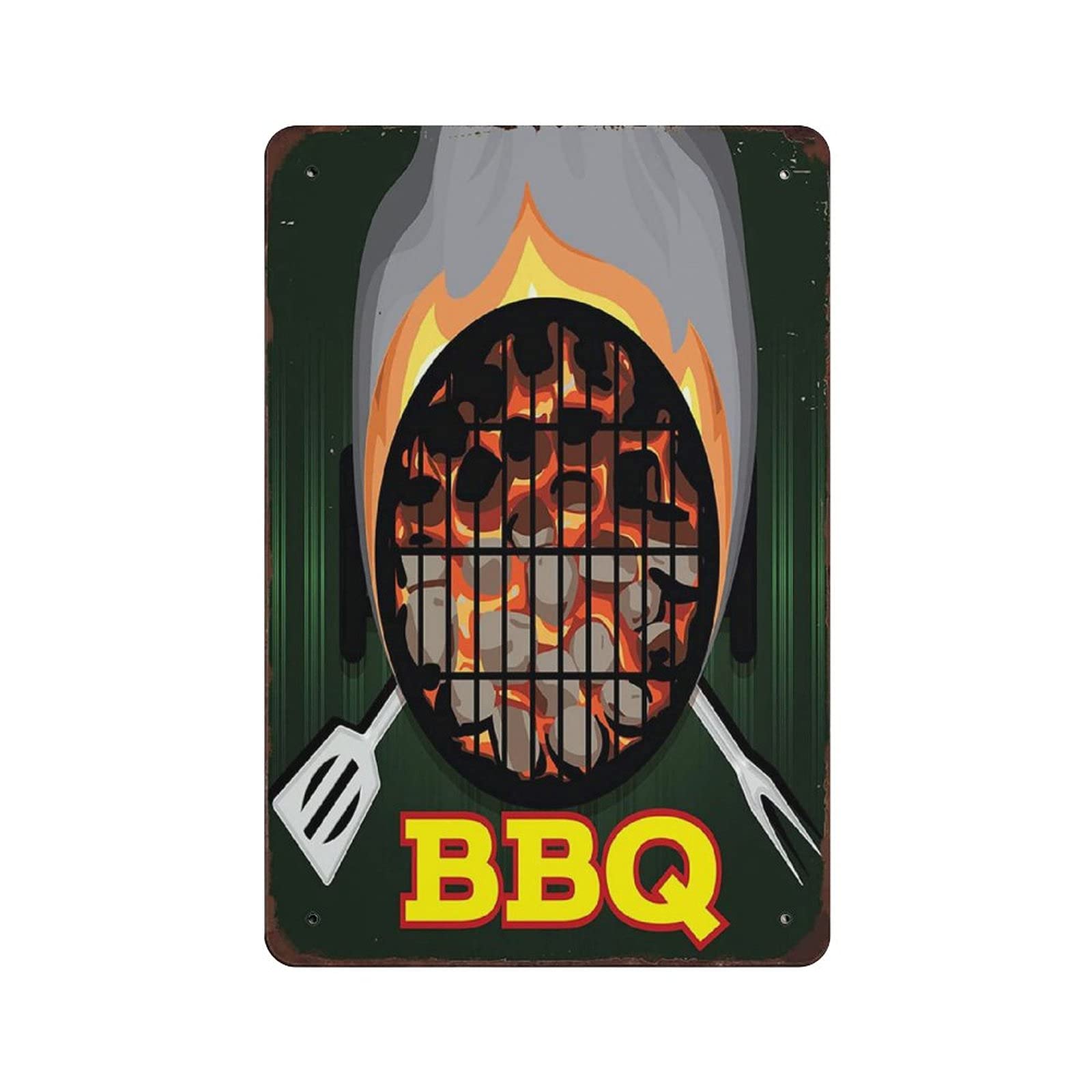 Targa Metallica Per Barbecue – 30x20 Cm, Divertente, Con Fori, Resistente Alle Intemperie
