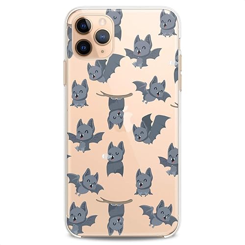 Miniatura 5 de Cavka Funda compatible con iPhone 14 13 Pro Max 12 Mini 11 Xs X 8 Plus Xr 7 SE 6s 5 divertido diseño de murciélagos flexible diseño delgado