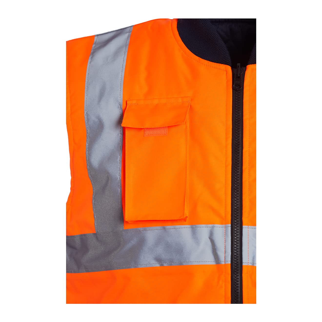Blackrock Gilet sans manches haute visibilité orange et bleu marine | gilet matelassé réversible et doublé, chaud, réfléchissant, pour homme et femme