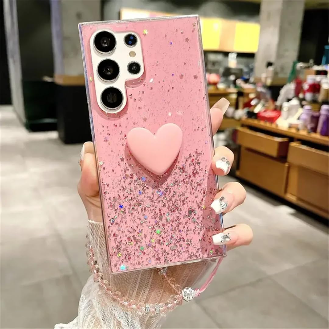 Coque silicone Samsung M14 cœur scintillant cadeau idéal